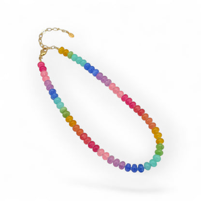 Rainbow Gemstone Choker Necklace