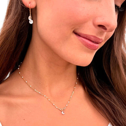 Delicate Sparkle Stone Earrings