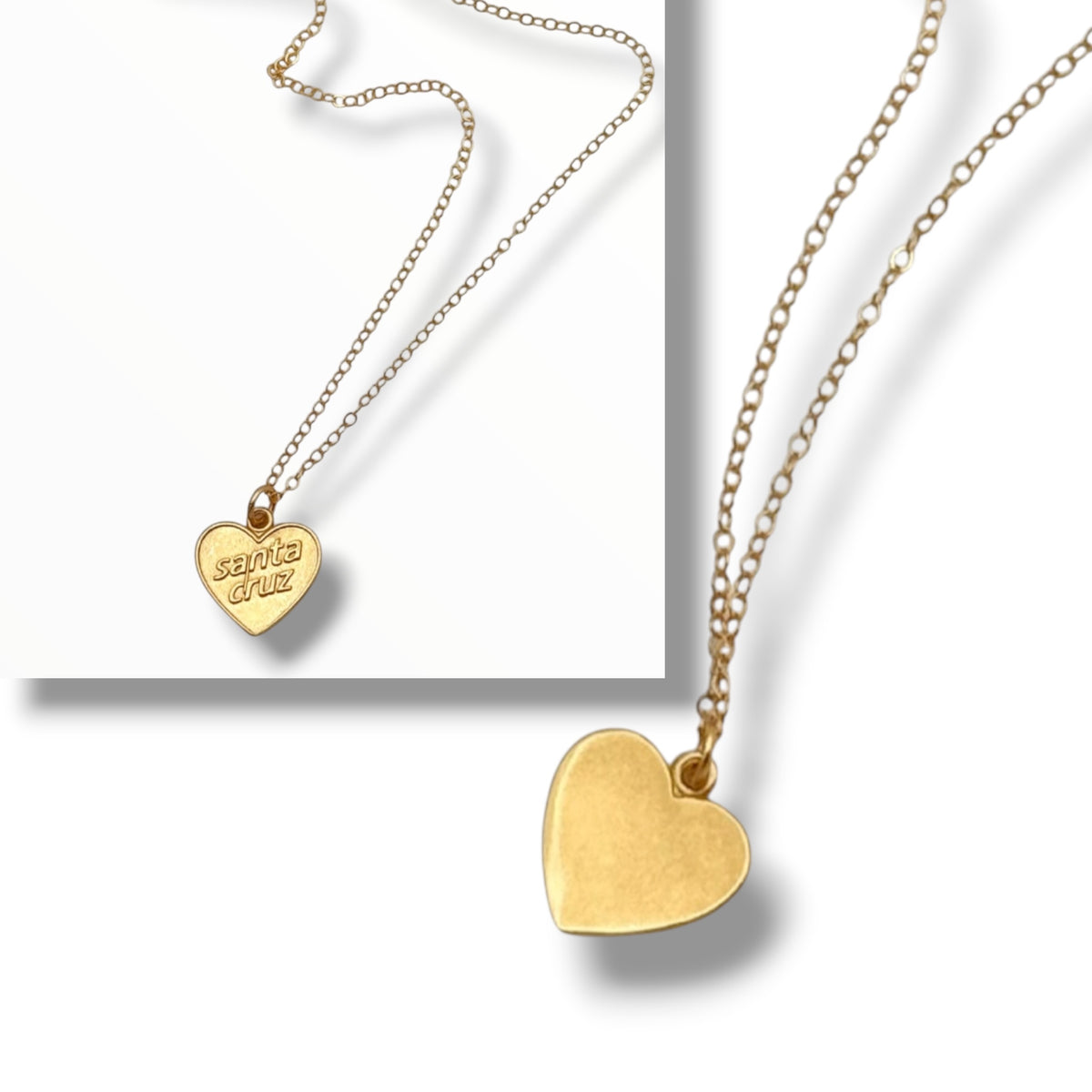 Santa Cruz Heart Gold Charm