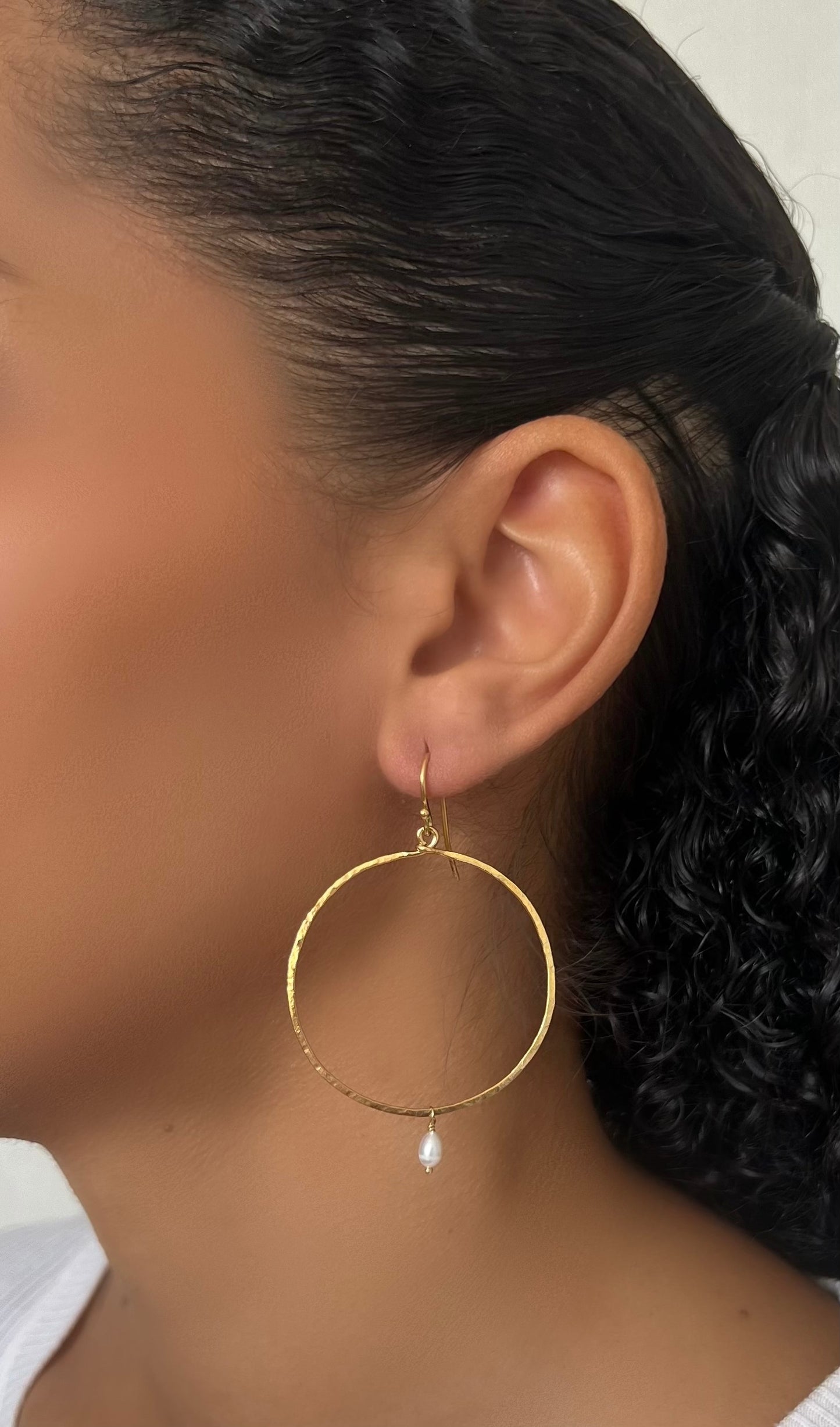 Rice Pearl Hoops