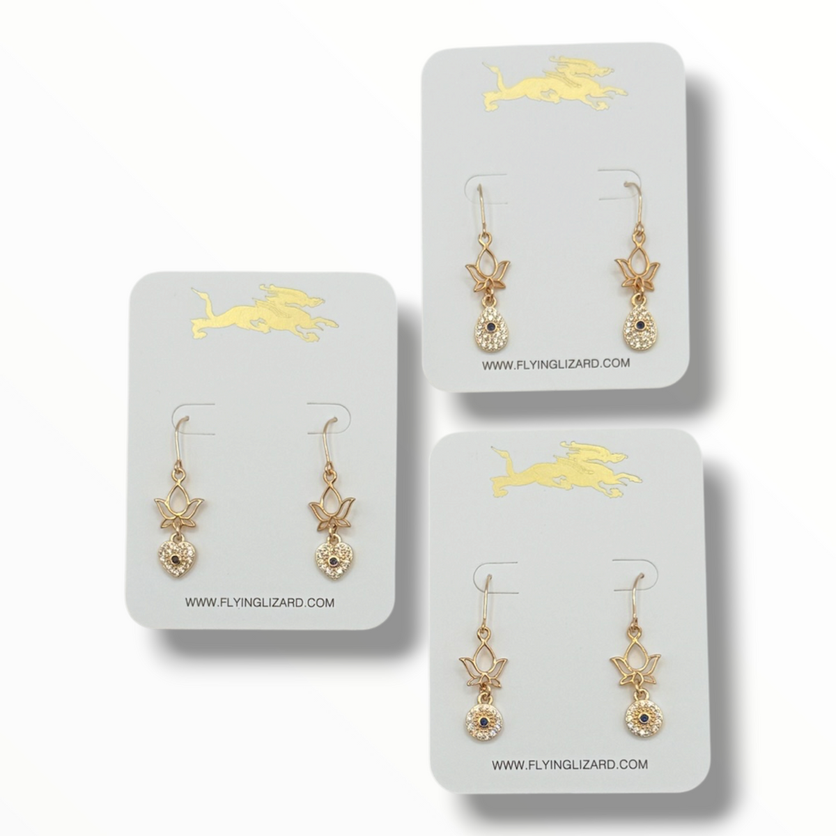 Lotus Light – Delicate Zircon Drop Earrings