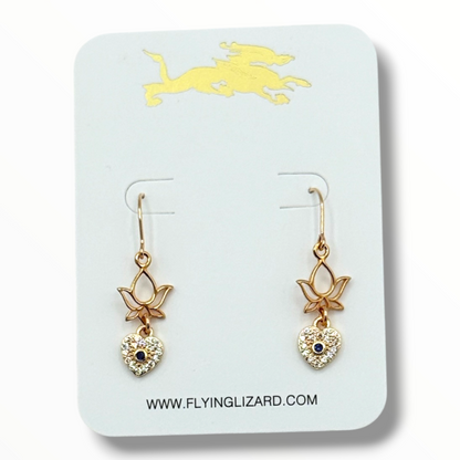 Lotus Light – Delicate Zircon Drop Earrings