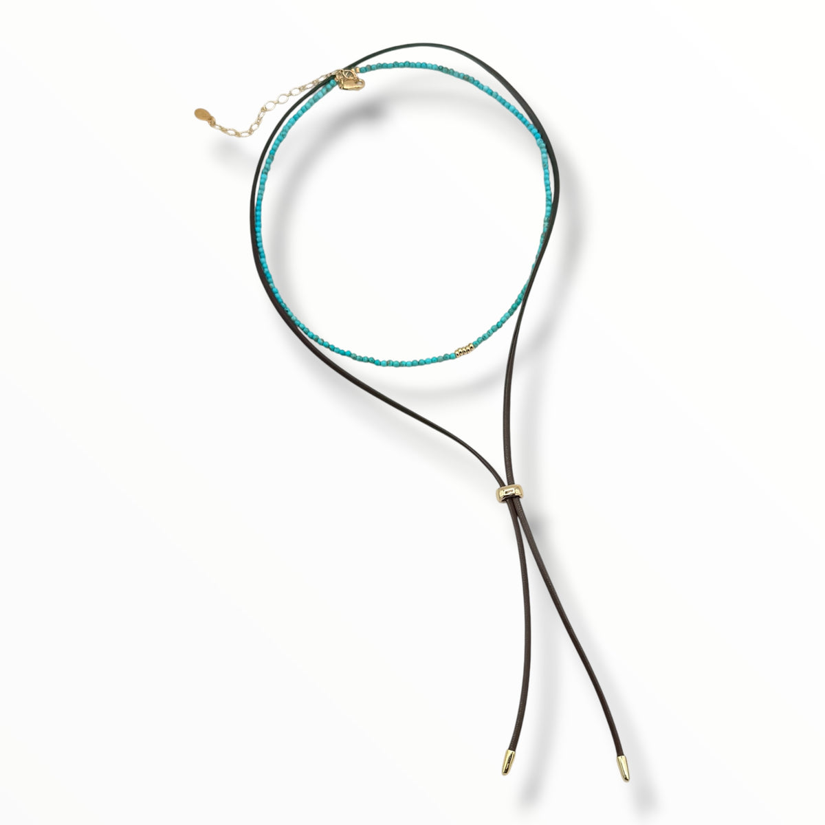 Coastal Western Choker + Bolo Tie Set. Turquoise or Rainbow