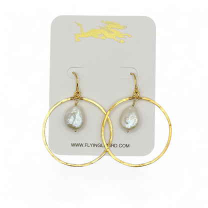 Pearl Nugget Hoops
