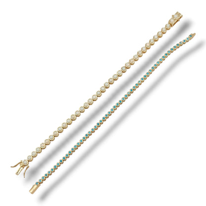 White Opal Tennis Bracelet