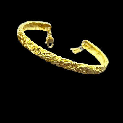 Carved Flower Cuff