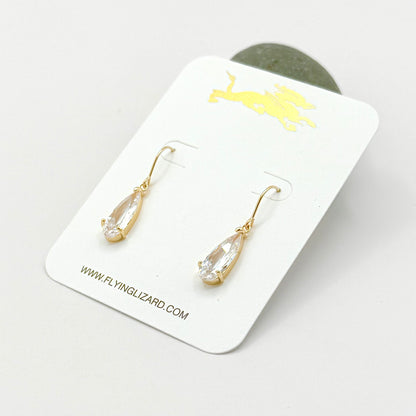 Diamond Drop Gold Filled Earrings