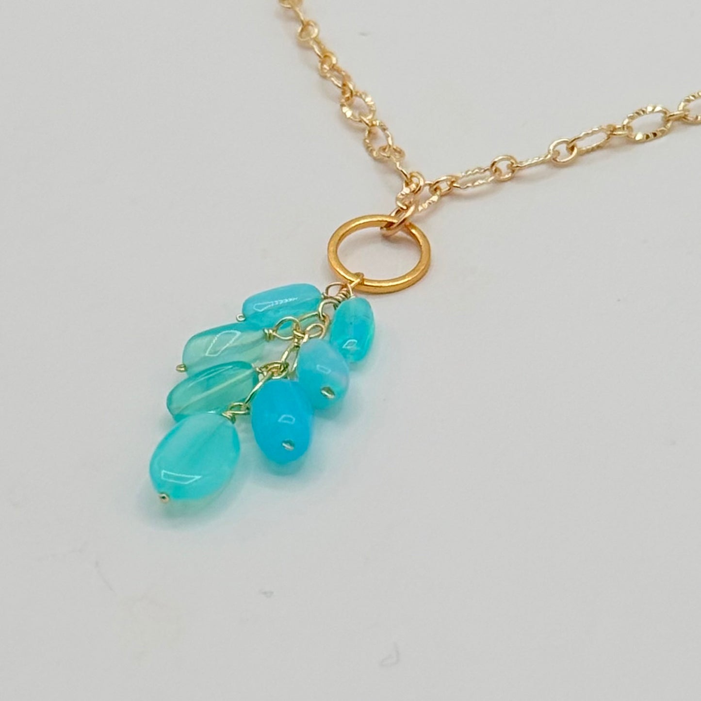 Opal Nugget Cluster Necklace