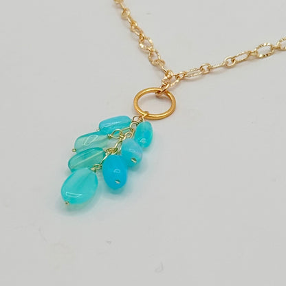 Opal Nugget Cluster Necklace