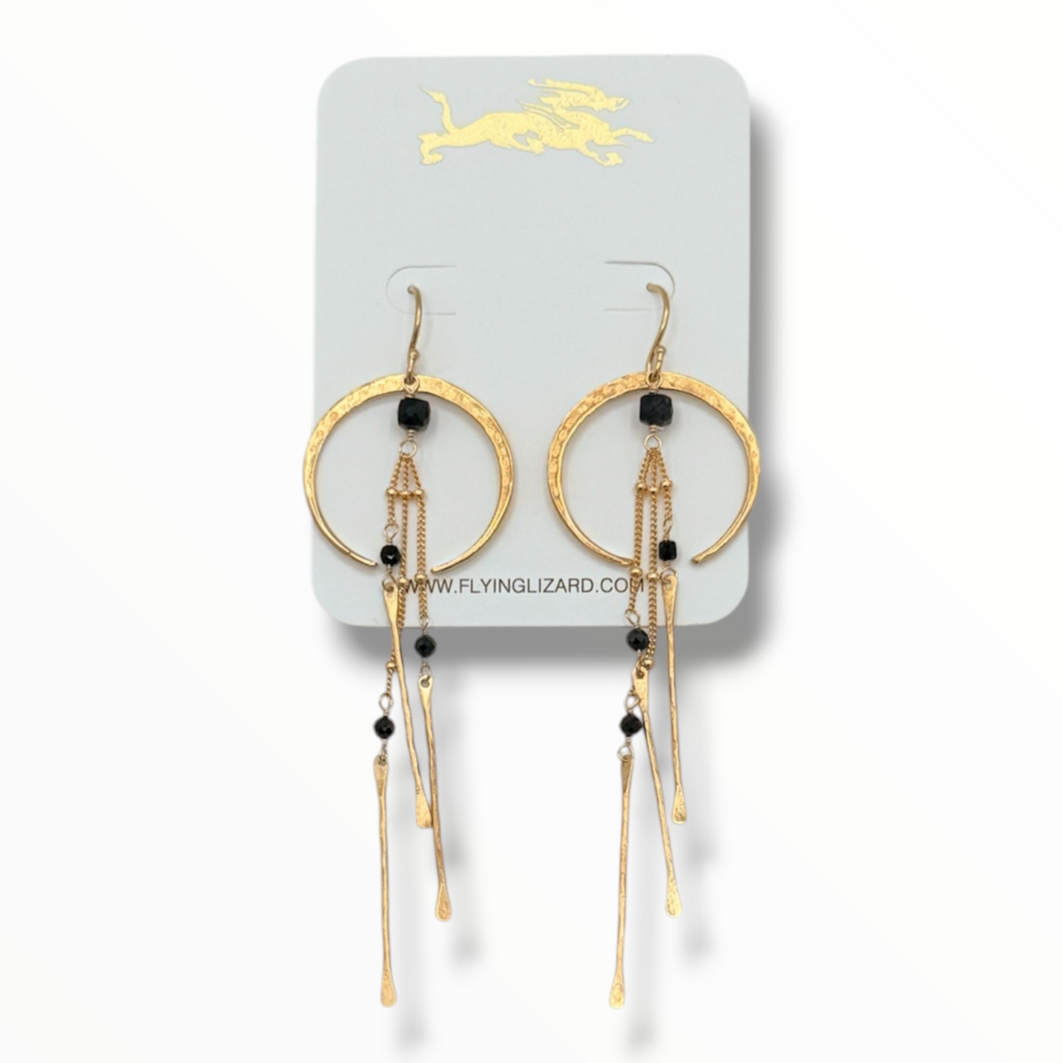 Midnight Muse Black Spinel Boho Chic Hoops -Two Styles