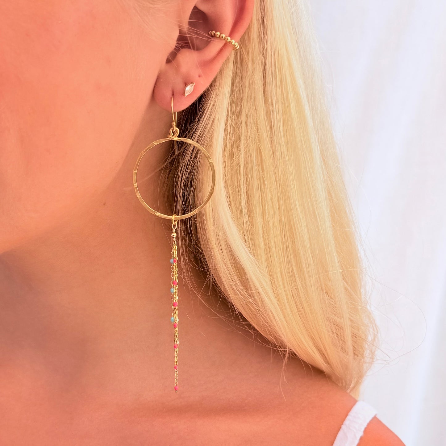 Desert Bloom Fringe Hoops