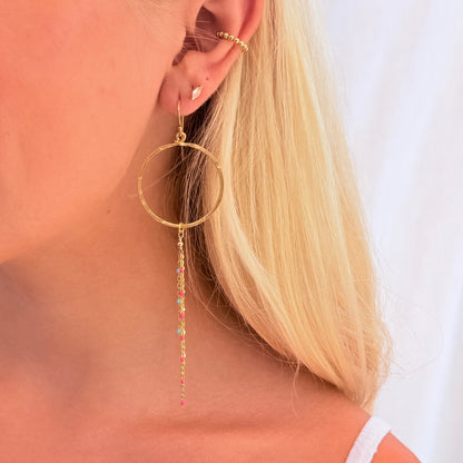 Desert Bloom Fringe Hoops