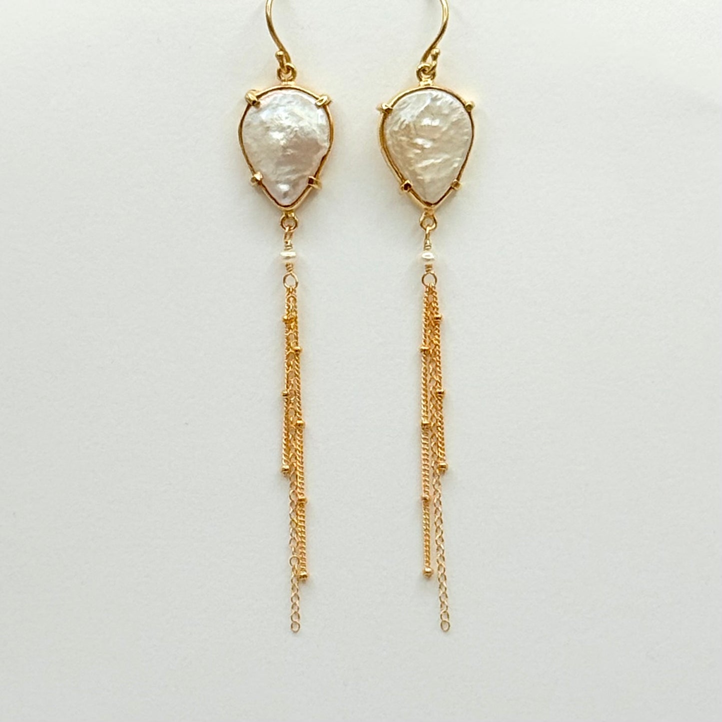 Luna Pearl Fringe Earrings