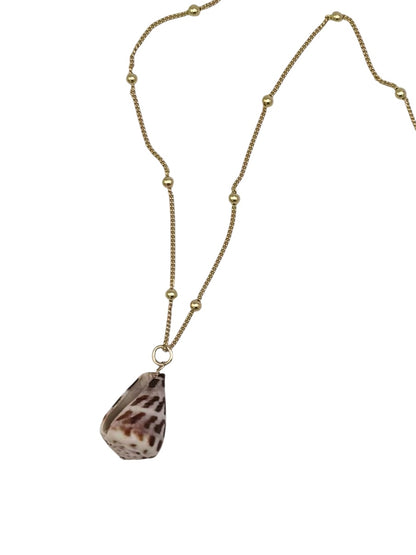 Long Natural Cone Shell Necklace