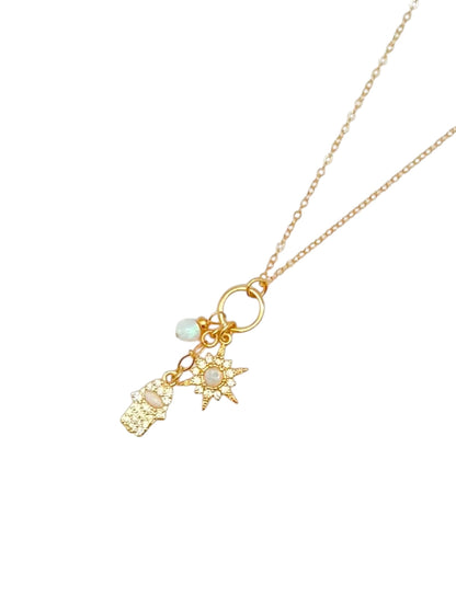 Hamsa Opal Star