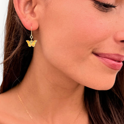 Natural Bridges Opal Butterfly Earrings