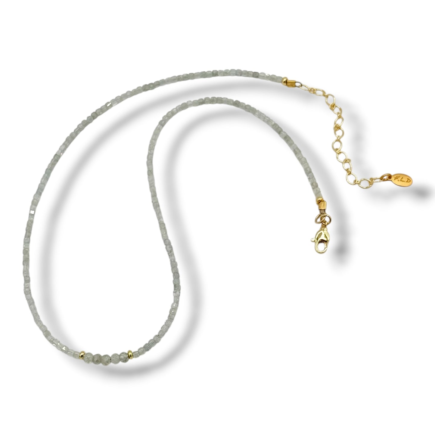 Natural Gray Zircon Adjustable Choker Necklace