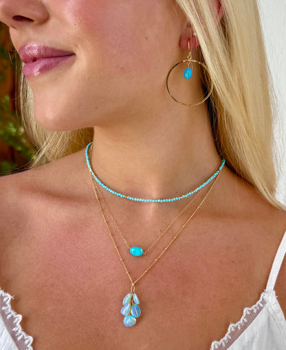 Opal Lustre Hoops