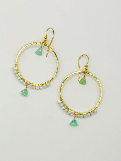 Venus Opal Hoops