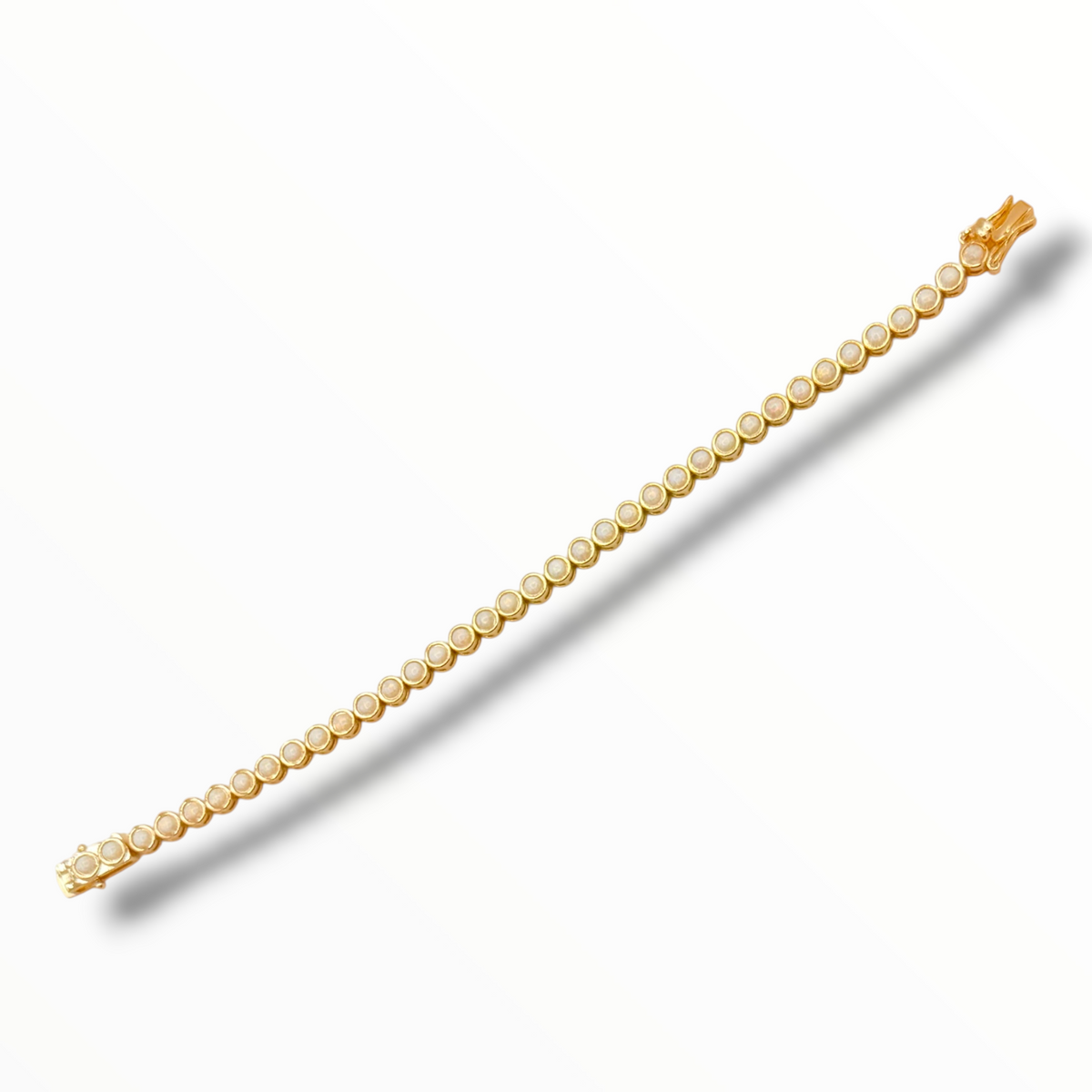 White Opal Tennis Bracelet