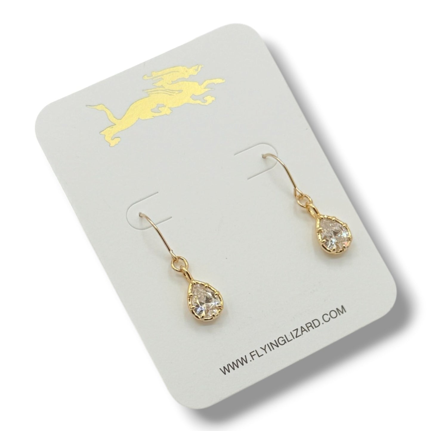 Love & Light Zircon Drop Earrings – Pear or Heart Shape