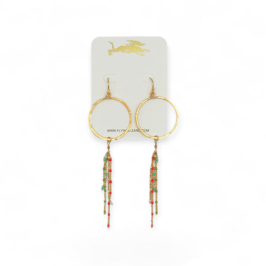 Desert Bloom Fringe Hoops
