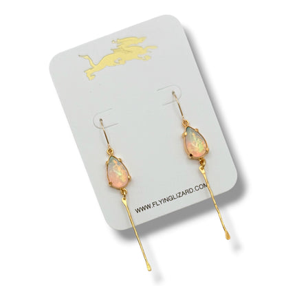 Jelly Opal Stick Dangle Earrings