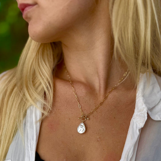 Toggle Pearl Necklace