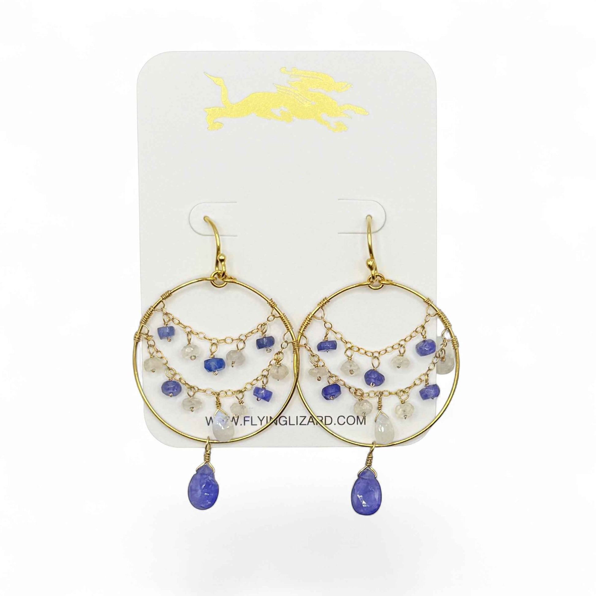 Midnight Blue Tanzanite Hoops
