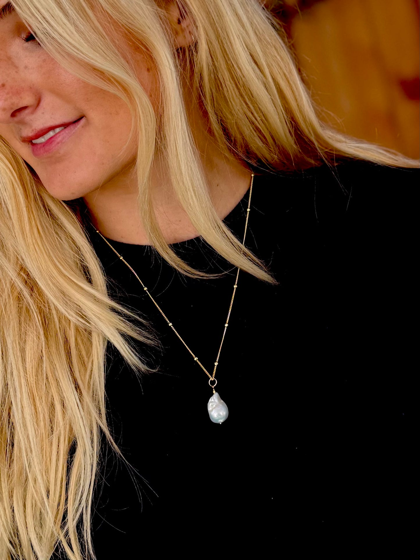 Tidal Pearl Drop Necklace