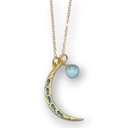 Celestial Moon Crescent Necklace