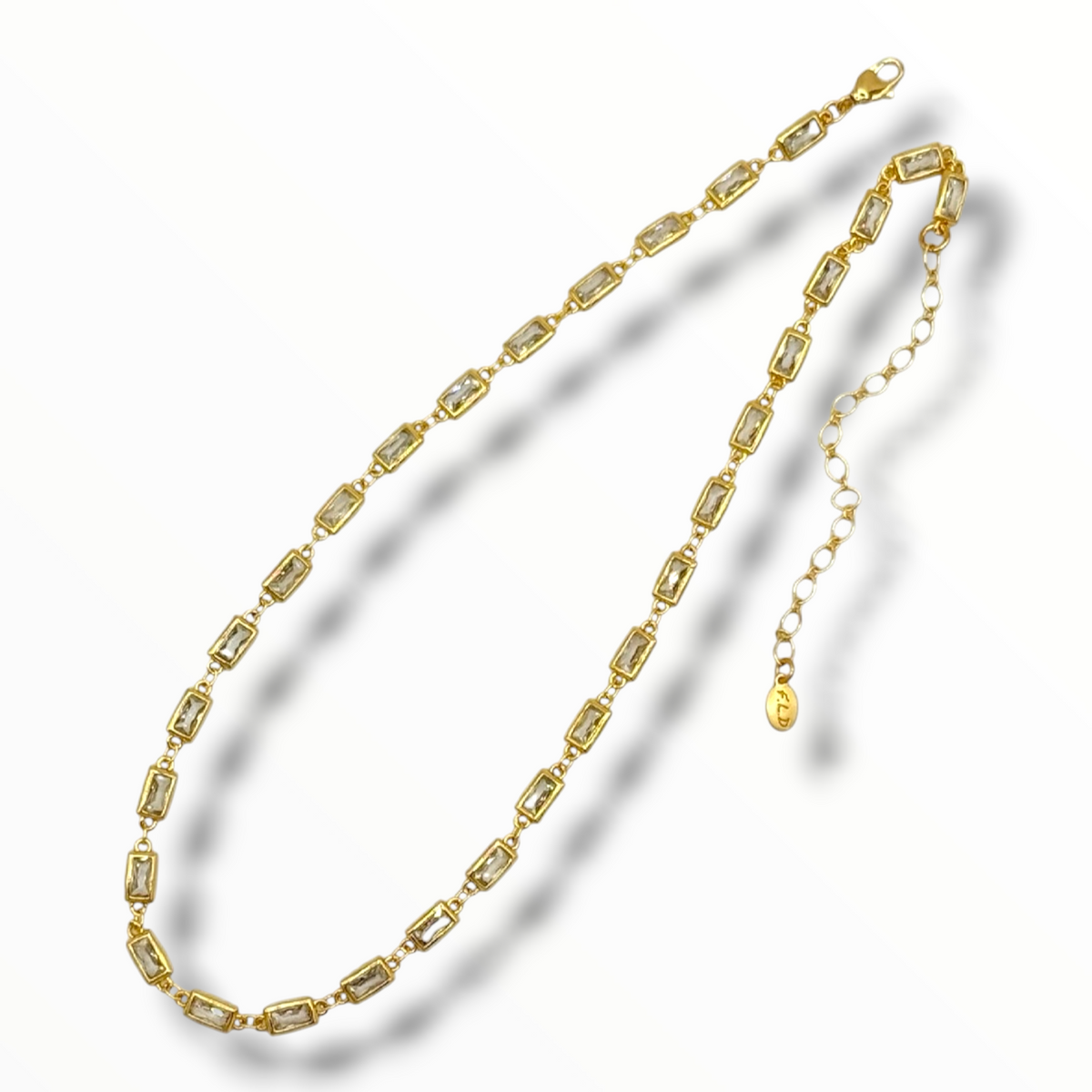 Zircon Diamond Gold Necklaces.