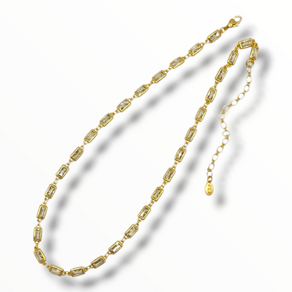 Zircon Diamond Gold Necklaces.