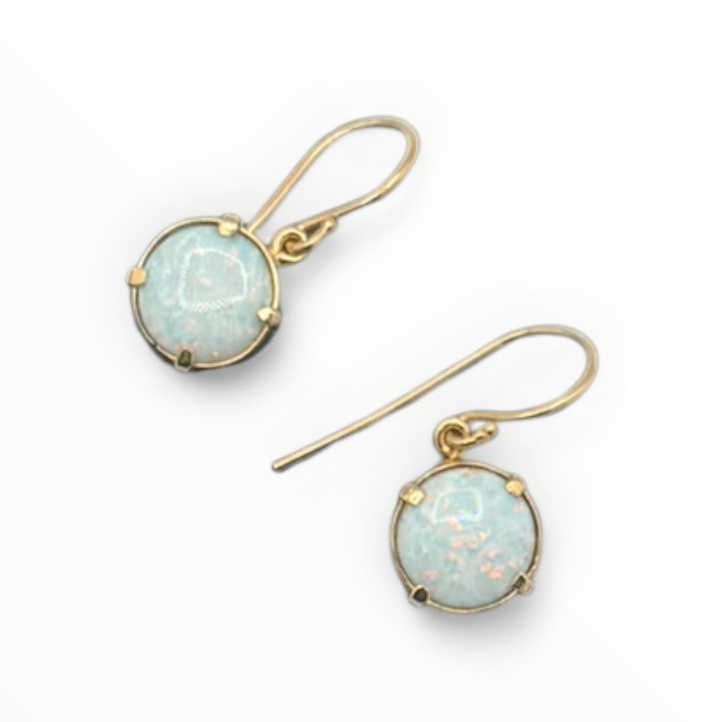 Opal Glow Gold   Drop Earrings