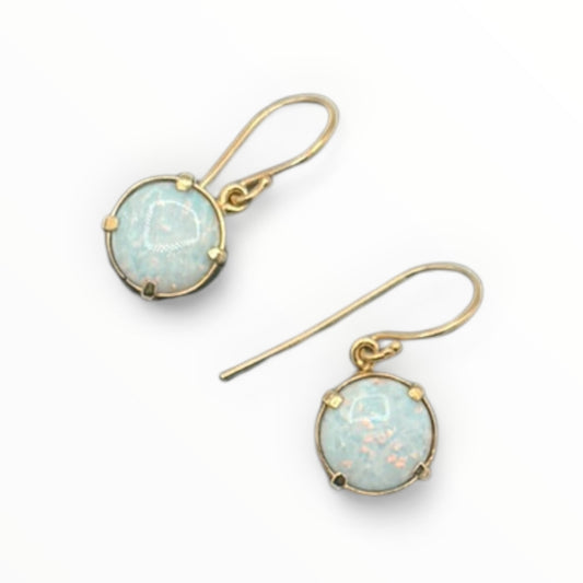 Opal Glow Gold   Drop Earrings