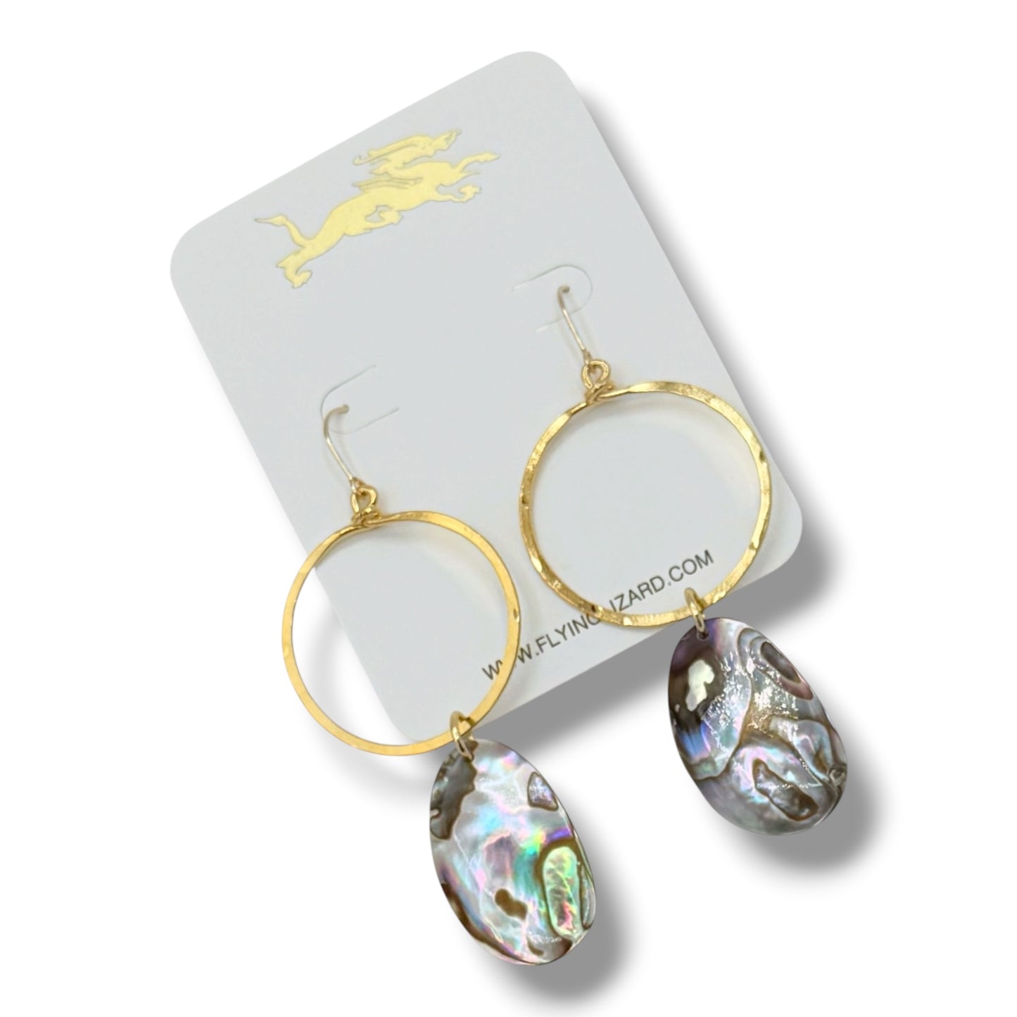 Vintage Abalone Oval Earrings