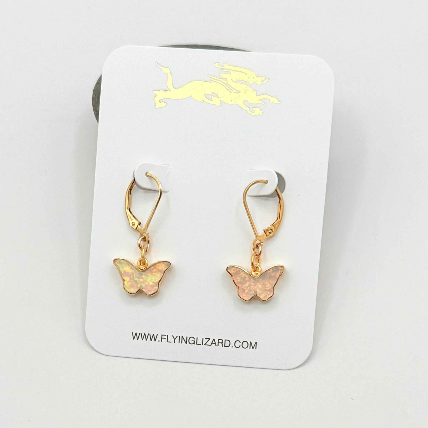 Natural Bridges Opal Butterfly Earrings
