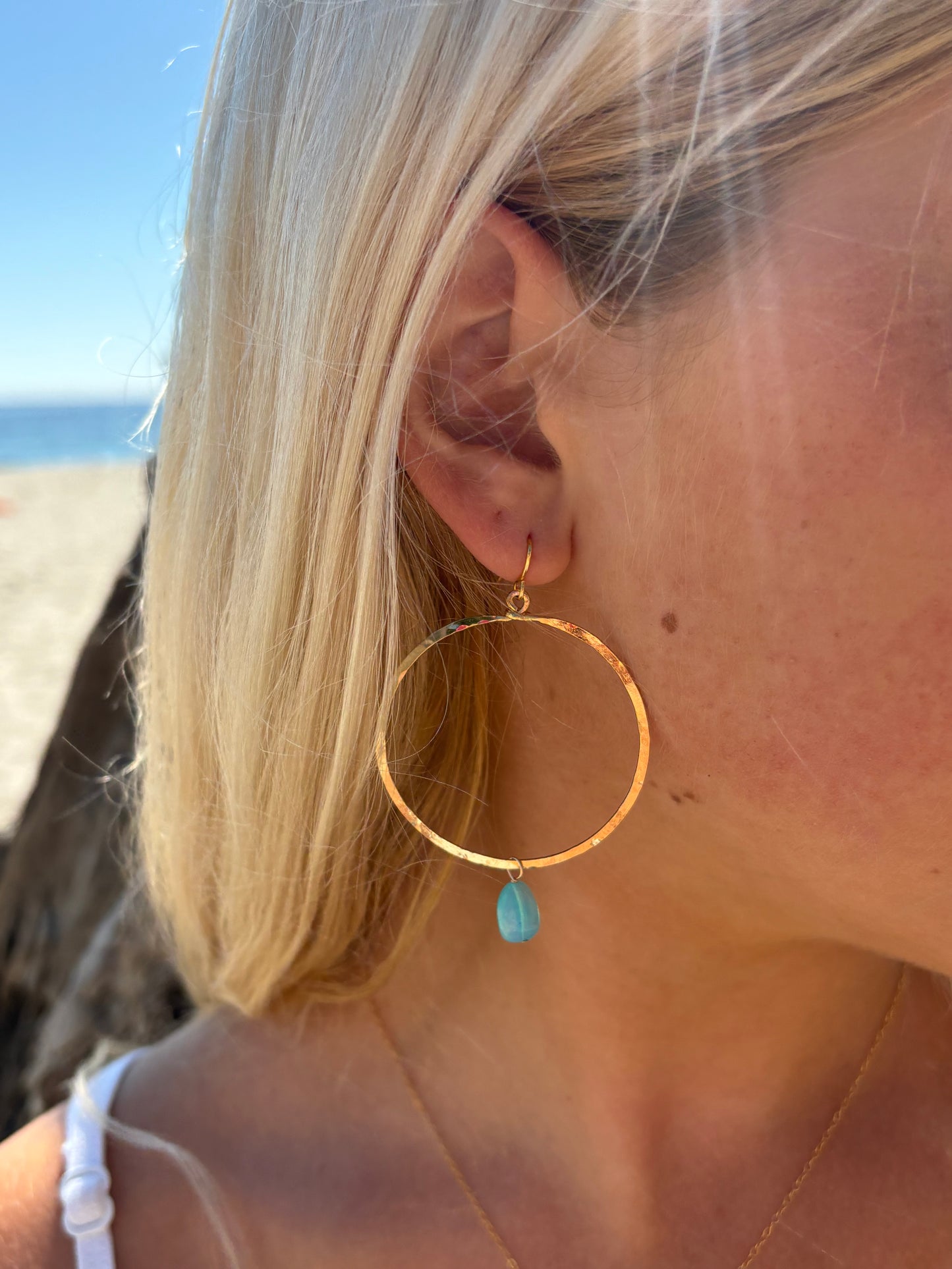 Nugget Opal Hoops