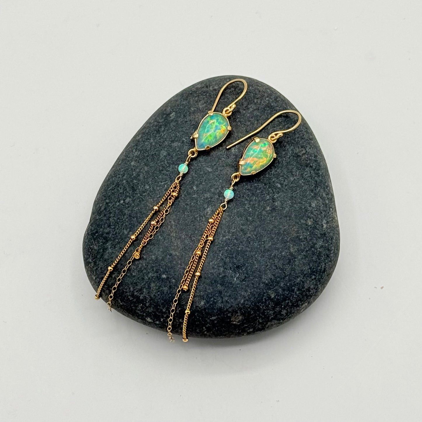 Opal Mirage Fringe Earrings