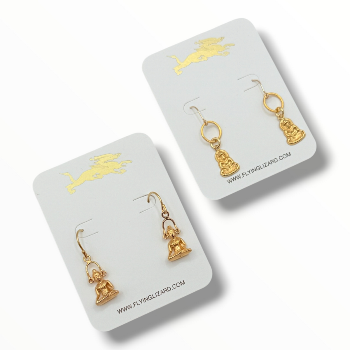 Zen Frequency Buddha Earrings – Circle Buddha or Headphone Buddha