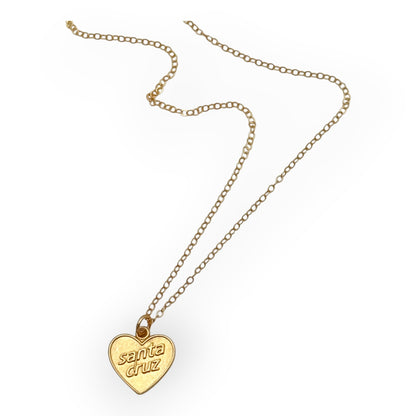Santa Cruz Heart Gold Charm