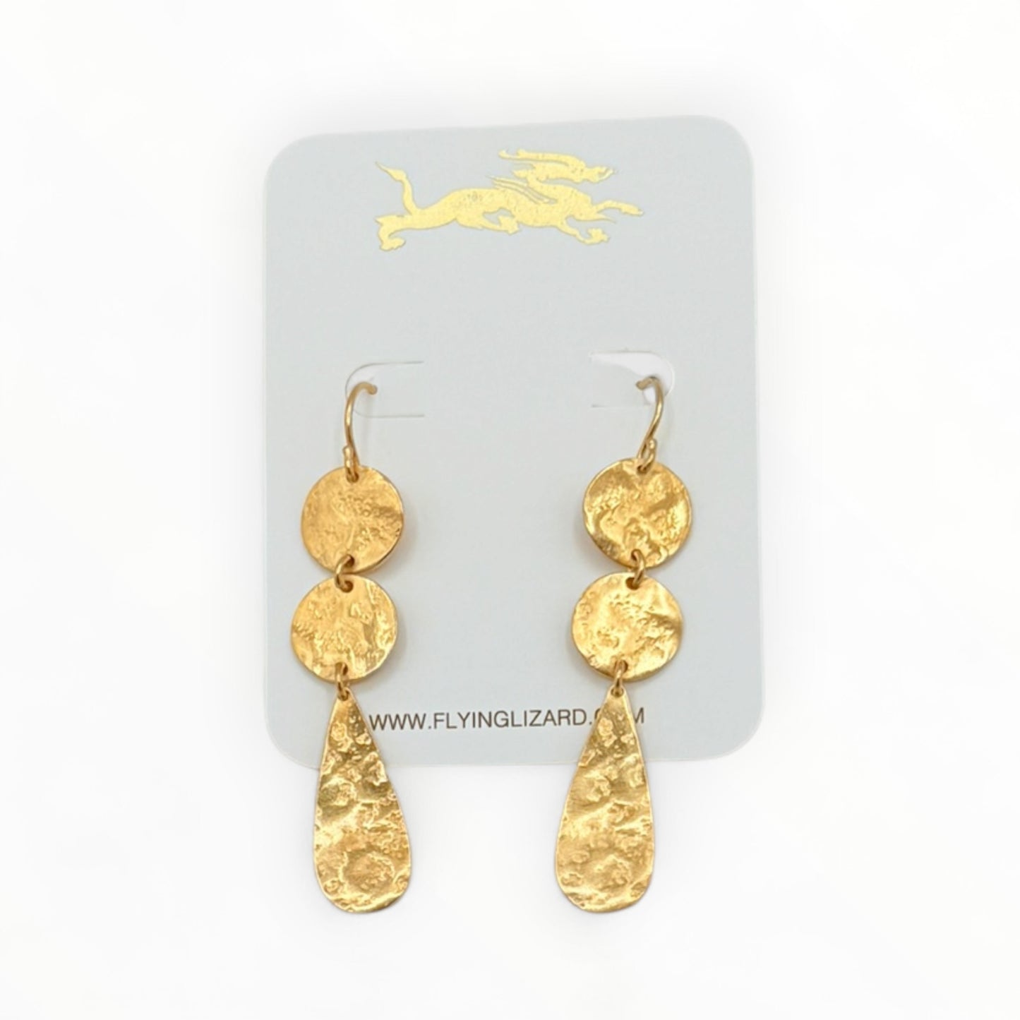 Sunlit Hammered Gold Earrings