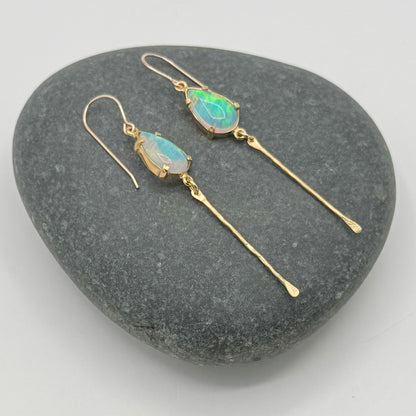 Jelly Opal Stick Dangle Earrings