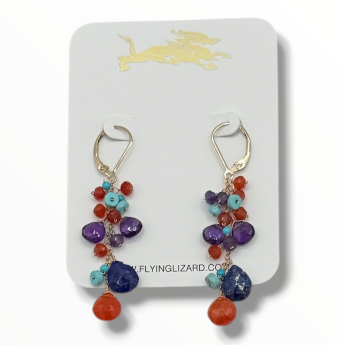Vibrant Stone Cluster Earrings