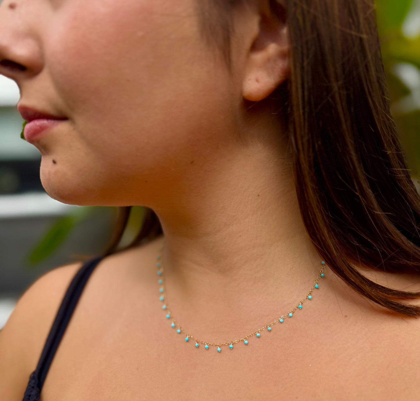 Pearl & Turquoise Droplet Necklaces