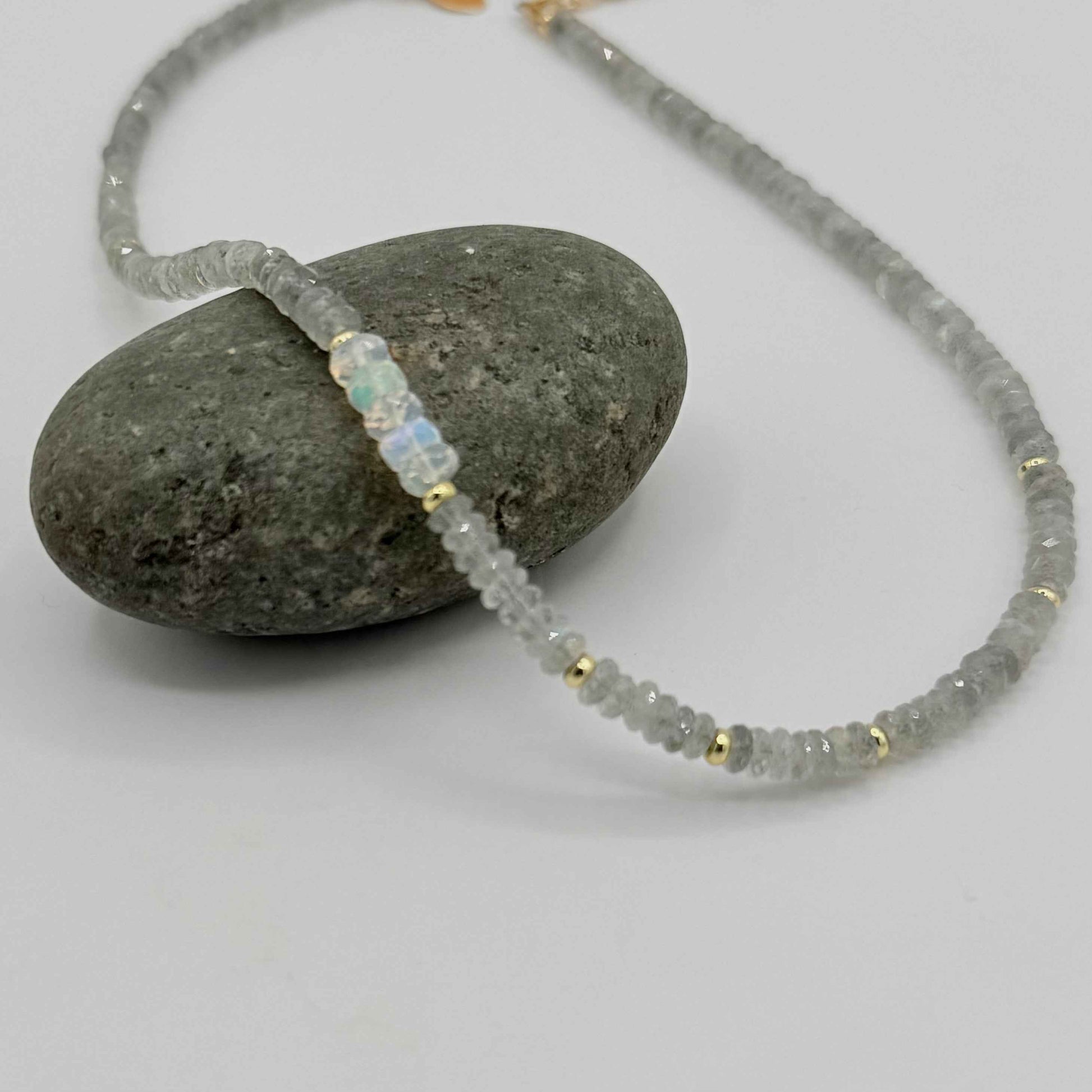 Labradorite & Opal Beaded Necklace