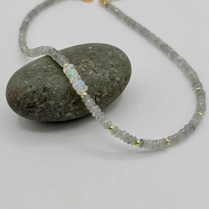 Labradorite & Opal Beaded Necklace