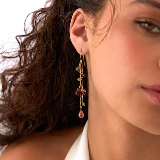Precious Gem Dangle Earrings