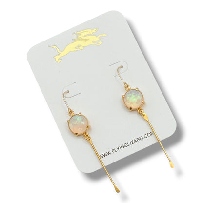 Jelly Opal Stick Dangle Earrings