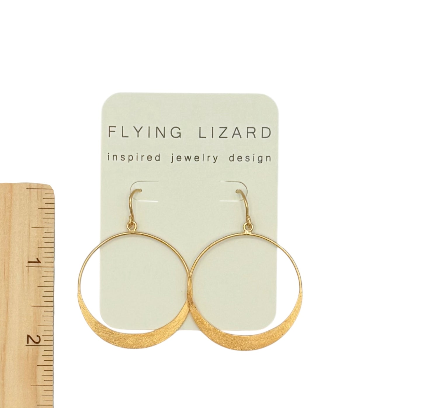 Medium Brushed Gold Hoop